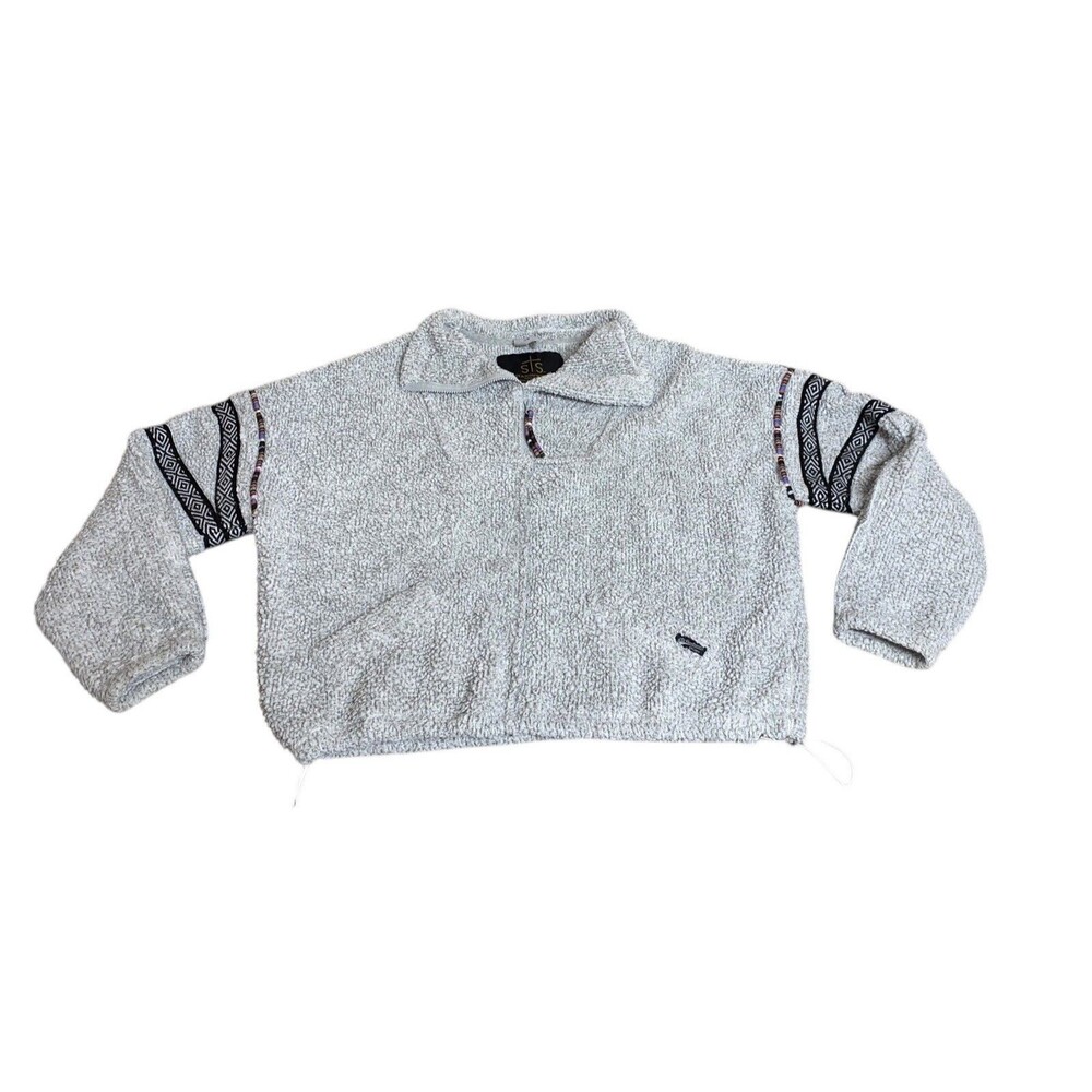 STS Ranchwear Women’s Quarter Zip Pullover Size Large Grey